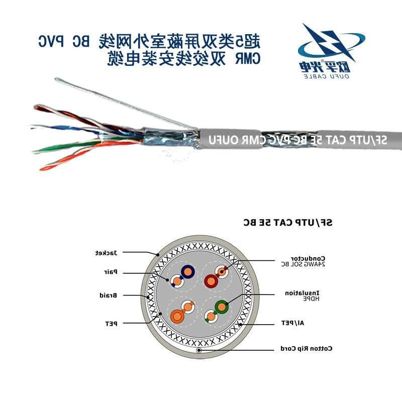 台南市SF / UTP CAT 5E BC PVC CMR双绞线安装电缆